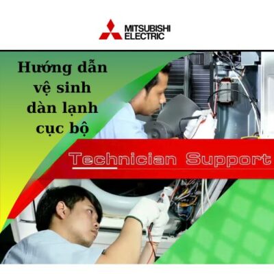 Vệ sinh dàn lạnh cục bộ công suất lớn Mitsubishi Electric - Model Mr. Slim