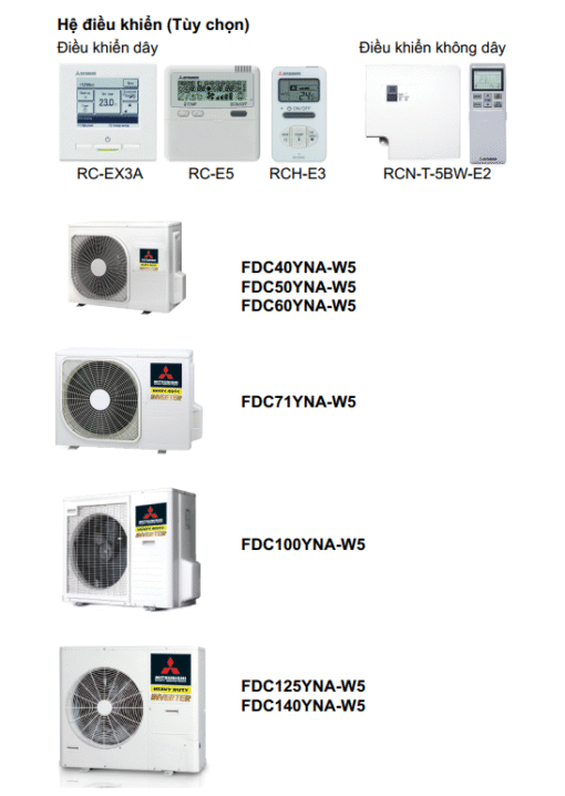 Máy lạnh âm trần Mitsubishi Heavy Inverter FDT60YA-W5