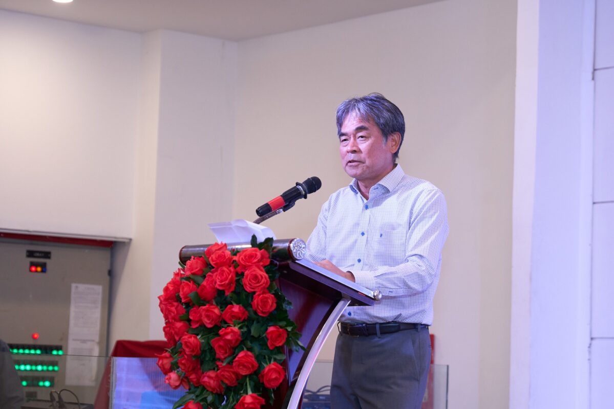 Ông Takashi Nishikuma, Tổng giám đốc Mitsubishi Electric Việt Nam, phát biểu tại sự kiện