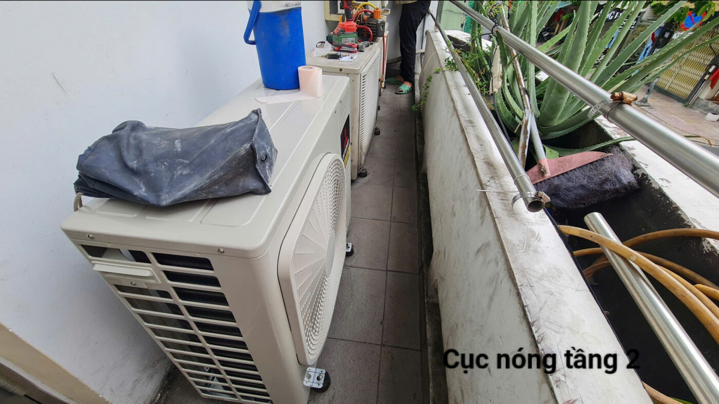 Dàn nóng tại tầng 2