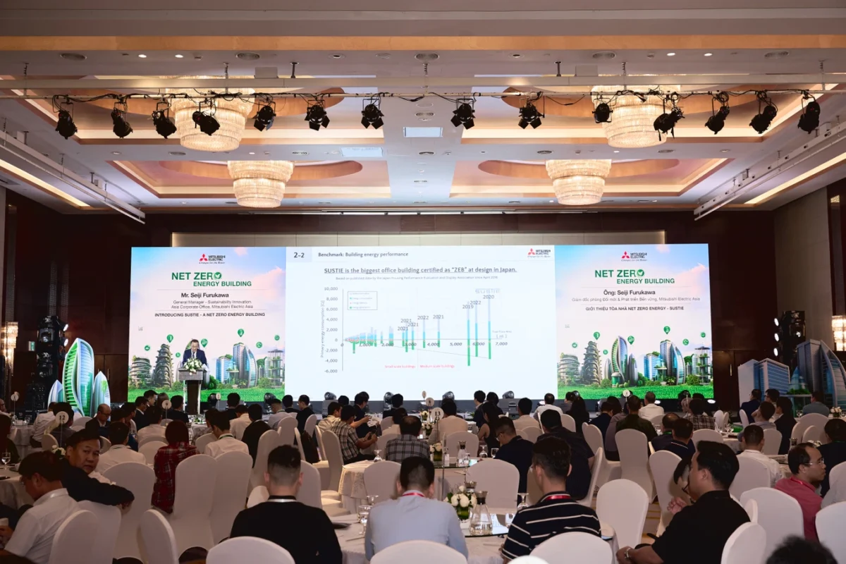 Quang cảnh sự kiện Net Zero Energy Building diễn ra ở Hà Nội vào ngày 19/9