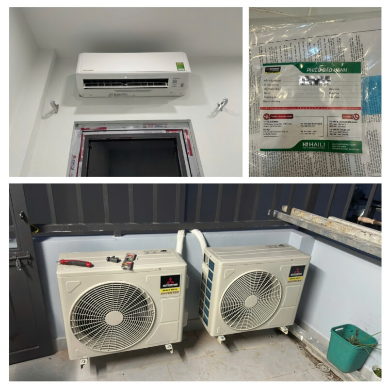 Lắp đặt 4 bộ máy lạnh Mitsubishi Heavy 10YZP 1HP tại Quận 10