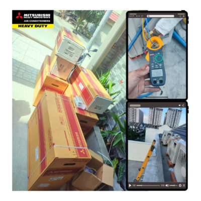 Hoàn thiện công trình lắp đặt 4 bộ máy lạnh Mitsubishi Heavy tại KDC Phú Hữu